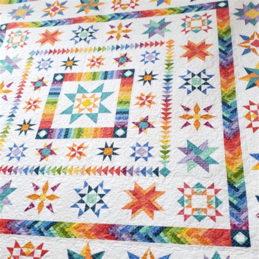 Cosmos Stars Quilt Fabric Kit - Queen (pattern Sold Separately) - Etsy