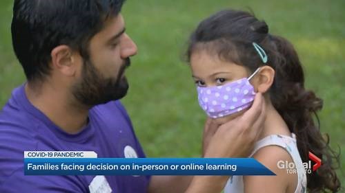 Toronto families face decision on in-person vs. online learning