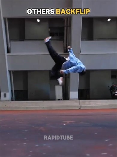 Normal Backflip vs King of Backflip ☠️ | Amazing Backflip #skills #stunts #shorts #backflip