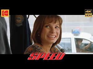 Speed (1994) That's my name, Annie Movie Clip scene 4K HDR10 Kodak 5247 Keanu Reeves Sandra Bullock