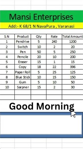 Excel Secret Trick 😱 Auto Good Morning Good Evening Formula Excel Hidden Feature Hindi