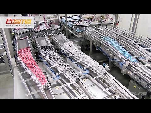Variety Pack System Unloads, Cartons and Case Packs Cans of Beverage