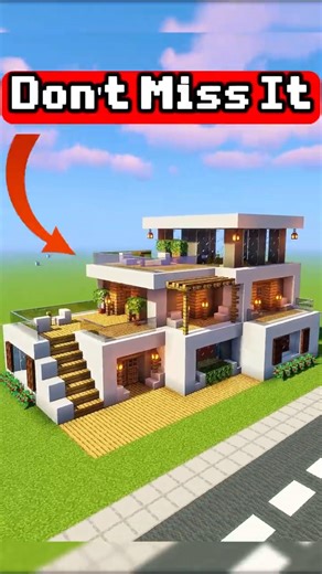 Minecraft ULTIMATE MODERN HOUSE in 60 Seconds 🤯!