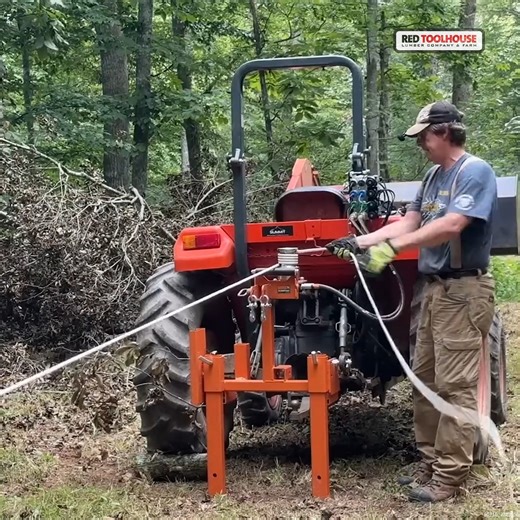 Pulling Trees the Smart Way :Hydraulic Skid Winch Tips #SkidWinch #LoggingLife #ForestryWork | Red Tool House Farm
