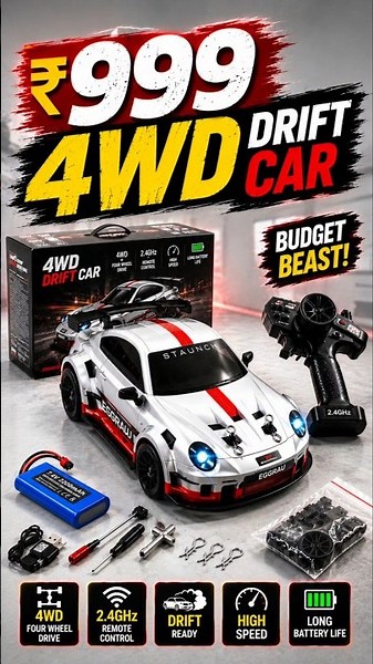 Best 4x4 RC Car Under ₹1000 | 4WD Drift RC Car Unboxing - drift rc car under 1000 #driftrccar