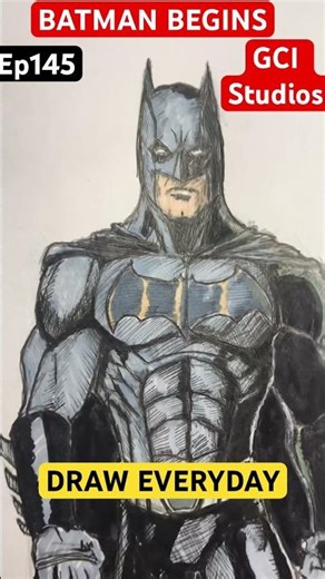 BATMAN BEGINS / DC COMICS / GCI STUDIOS / DRAW EVERYDAY / EP145 #howtoderawcomics