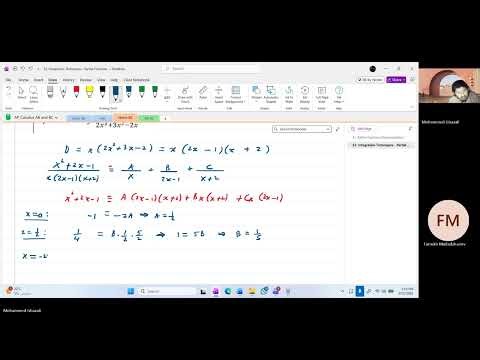 32. Integration Techniques - Partial Fractions