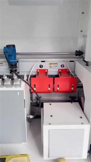 45 degree bevel straight edge banding by JC510 ##woodworking #factory #edgebandingmachine