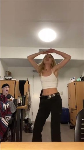 Energetic Dance Performance in Dorm Room#dance #dormlife #energy #fun