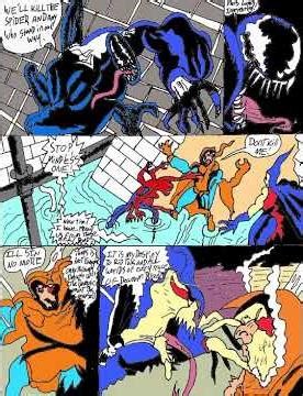 Colored our drawing of #spiderman maximum Carnage comic book panel #timelapse #video