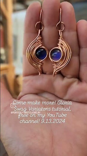 Make these gorgeous wire wrapped earrings! #diy #handmade #wirewrappedjewelry