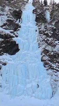 Winter Drive Through Keystone Canyon | Frozen Waterfalls Tower Hundreds of Feet Above the Road