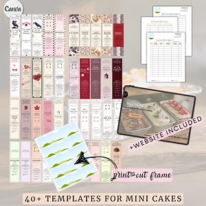 Mini Cake Tin Labels Bundle Template Mini Loaf Pan Labels Home Bakery Landing Page Cottage Kitchen Baking Packaging Labels Bakery Sales Page - Etsy