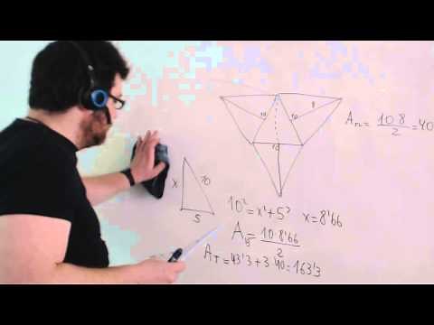 Area de piramide triangular Matemáticas 2º ESO Academia Usero Estepona