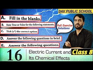 DAV Class 8 Science Chapter 16 Electric Current And It's Chemical Effects Question Answers A B C D E