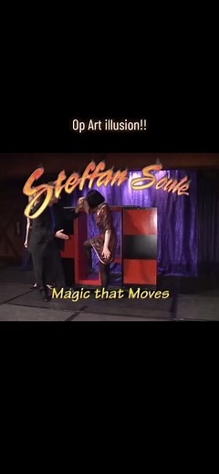 人体切断マジックのオプアートイリュージョン