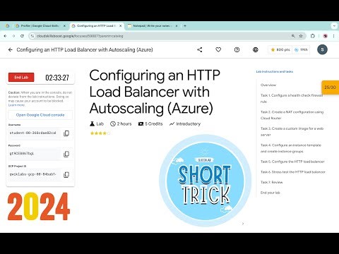 [2024] Configuring an HTTP Load Balancer with Autoscaling (Azure) #qwiklabs #coursera @quick_lab