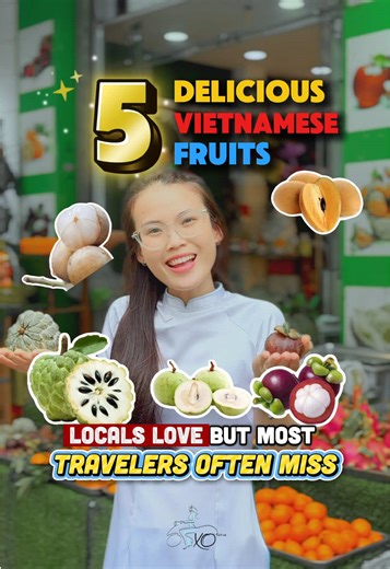 🍍🥭🍌 Vietnam has so many tropical fruits beyond dragon fruit and mango. 🌴🇻🇳 😋✨ So please don’t miss these 5 delicious fruits when you visit Vietnam 🧺🍉 #xotours #vietnamfood #mangosteen