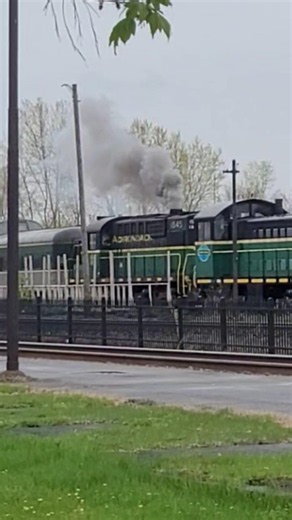 Alco RS18 cold start #train #coldstart #Alco #adirondacks #adirondackrailroad