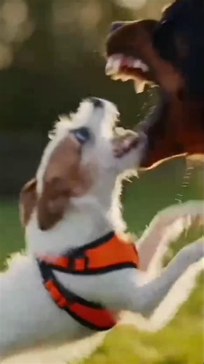 “Tiny Dog Attacks Big Dog… You big dog vs small dog Won’t Believe What Happens! 😱🐶”#shortsviral