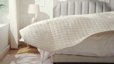 BEDELITE Velvet Quilt Set Queen Size - Luxury Velvet Comforter Bedding Set 3 Pieces, Lightweight Soft Cozy Shiny Cream White Oversized Bedspread Coverlet for All Seasons with 2 Pillow Shams