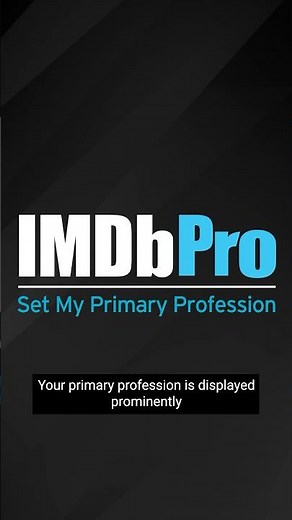 #IMDbPro Tutorials | How to Set Your Primary Profession #Shorts #IMDb