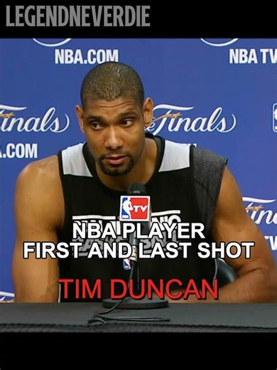 Tim Duncan first and last shot