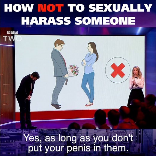 44M views · 2K reactions | What counts as sexual harassment these days? Brace yourself for the funniest five minutes you'll see on Facebook today...  | BBC Two | Facebook