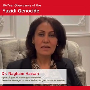 Ten years ago on August 3, 2014, ISIS launched an attack on the Sinjar region in northern Iraq. They killed the men and enslaved the women and children. The survivors fled to Sinjar Mountain, where they were besieged by ISIS forces. Ultimately, thousands of men, women, boys, and girls were killed, displaced, forced to flee their homes, or abducted, raped, and enslaved. On this somber day of observance of the #Yazidi genocide, physician and PHR partner Dr. Nagham Hassan of Hope Makers Organizatio