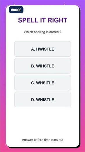 Spelling Quiz #0066 | Spell It Right Practice