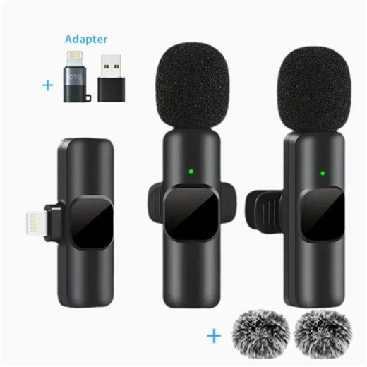 Professional Wireless Microphone, USB Rechargeable Wireless Microphone, Plug-Play Lapel Mic for Video Recording, Teaching, Interviews, Podcast Equipment, Gifts for Mums mini microfono minimic c interface mini microphone phone accessories Audio