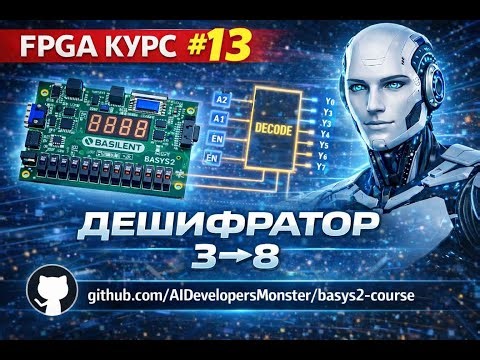#13 Basys2— ДЕШИФРАТОР 3→8 (Decoder) + Enable | VHDL | Basys2 #FPGA #Basys2 #Xilinx #Spartan #VHDL