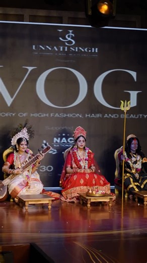 Unnati Singh on Instagram: "Not just a lamp lighting ceremony, but a divine invocation.🙏 A sacred start with the Tridevi’s, making the beginning holier, more powerful, and full of divine grace. We believe in starting big, starting right, and starting with blessings, gracing the ceremony was Anna Maharaj Ji @unnatisingheducation ✨ #unnatisingh #voggalashow #sayajihotels #lamplighting #indoretrendingevent @unnatisinghofficial @unnatisingheducation @nac.2025 @manish_rajput.360 @Kanha_baba_academey