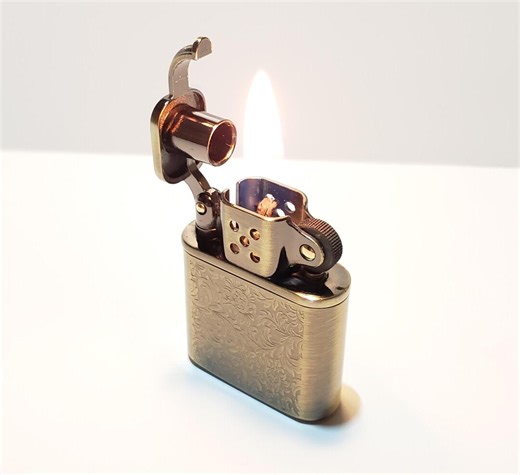 OLD SCHOOL Retro Vintage Vibes Lighter - Uses Common Lighter Fluid, Parts, and Flint - Fuel Efficient - High Gifting Potential - Reliable - Etsy