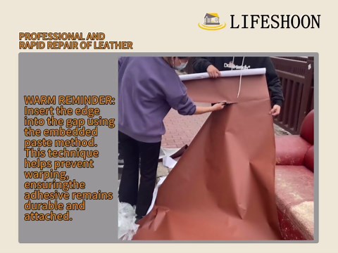 Lifeshoon Leather Repair Patch, 17X79 Inch Self Adhesive Leather Repair, Large Vinyl Patch Tape for Couches, Furniture, Car Seats, Cabinets, Wall, Handbags （Beige, 17X79 Inch）