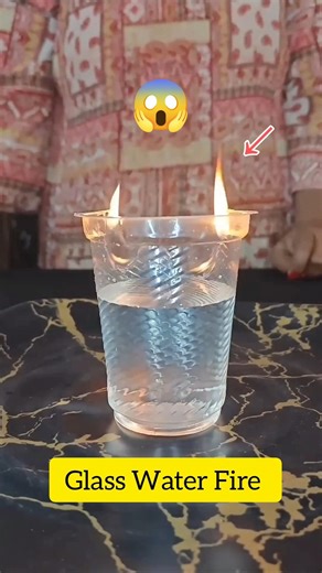 Glass Water Fire #experiment #youtubeshorts #shortsfeed #trending #craft #shorts #diy