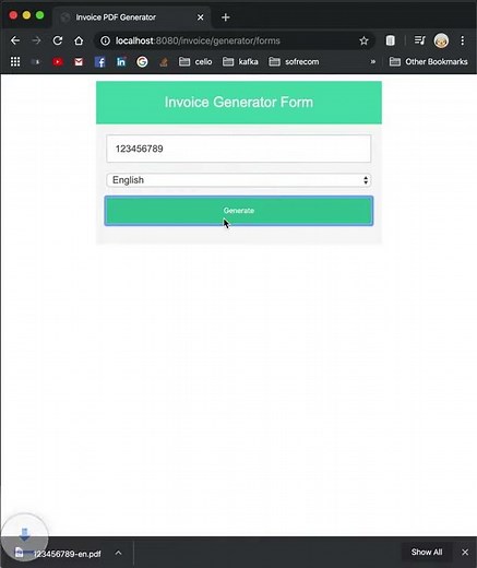 DEMO Invoice pdf generator with JasperReports & Spring Boot