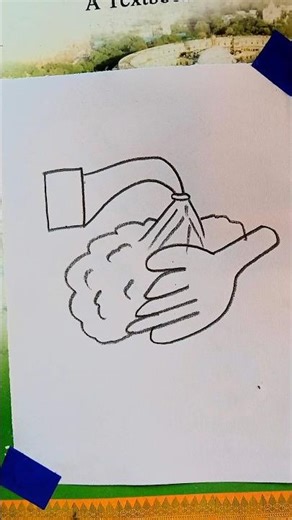 Drawing Hand Washing Easy 😍#easy #drawings #viralshorts #shorts