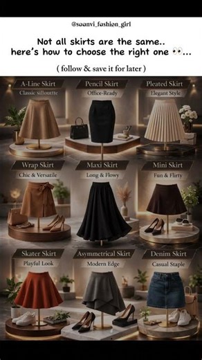 9 Types of Skirts Every Girl Should Know 👗✨ | How to Choose the Right Skirt 2025