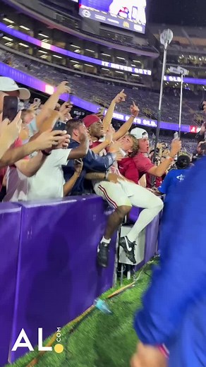 Jalen Milroe Alabama Celebration with Fans | HUGE Performance vs LSU
