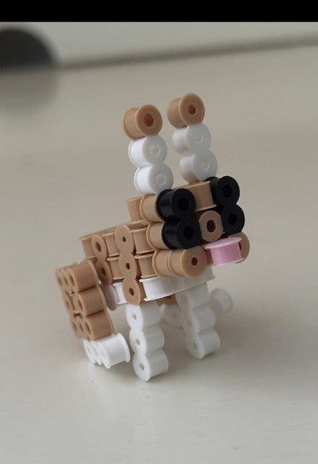 3D Minecraft Bunny Perler Beads Art
