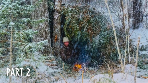 What it takes to build a shelter in rough winter conditions part 2
