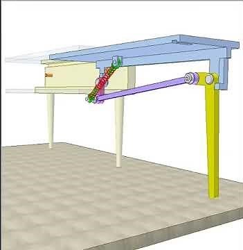 Automatic folding leg