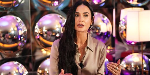 Demi Moore's Champagne Blouse and Sequin Skirt Makes Me Want to Sip Bubbly in France