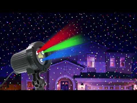 MHAZDZE Christmas Laser Light Projector – RGB Moving Dots, Remote & Timer Control
