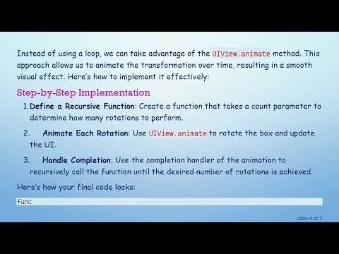 Leveraging Stride in Swift for Rotating UI Elements Effectively