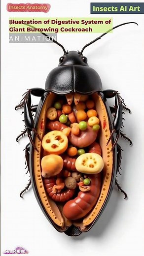Illustration of Giant Burrowing Cockroach's Animation | Insects AI Art | 11