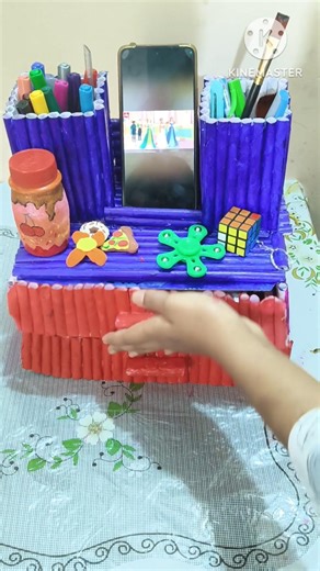 making table organiser using waste paper