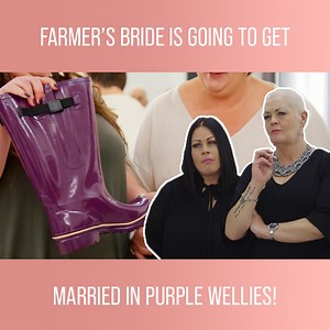 89K views · 2.2K reactions | Coral has always dreamed of being a farmer’s wife and her dream is going to become a reality when she marries her farmer fiancé Henry. She’s visiting the boutique today to find a perfect dress for her wedding that works with her bridal shoes - bright purple wellington boots Watch more Curvy Brides' Boutique on discovery+: https://bit.ly/37FTpYl | Love Weddings | Facebook