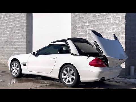2003 MERCEDES BENZ SL500 W/PANORAMIC ROOF HARDTOP CONVERTIBLE UP/DOWN OPERATION WITH THE ROLL BAR